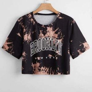 Brooklyn tie die effect crop top